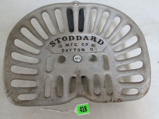 Antique Cast Iron Tractor Seat- Stoddard, Dayton Ohio