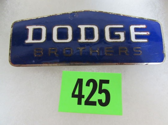 Rare Antique Dodge Brothers 4.5" Porcelain Grill Badge