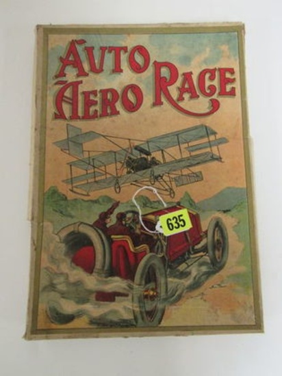 Antique Ca. 1910 Auto Aero Race Game w/ Original Box