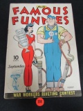 Famous Funnies #110/1943/pin-up Cover Golden Age War Time