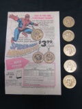 Spiderman (1973) Bronze Coin Lot Of (5)