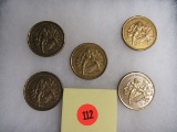 Conan (1973) Bronze Coin Lot Of (5)