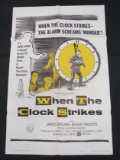 When The Clock Strikes (1961) 1-sheet