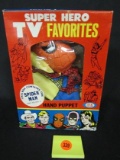 Rare! Spiderman (1966) Ideal Hand Puppet In Orig. Box.