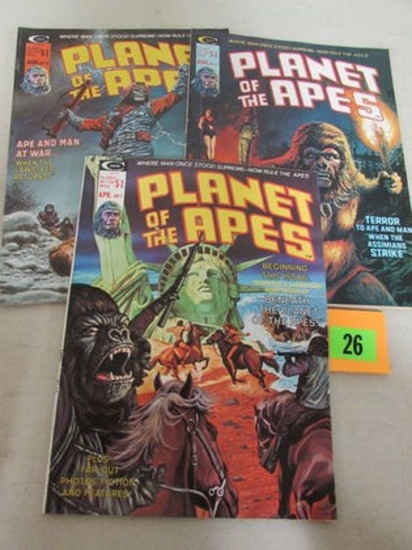 Planet Of The Apes #7, 11, 13 (1970's) Bronze Age Marvel Curtis