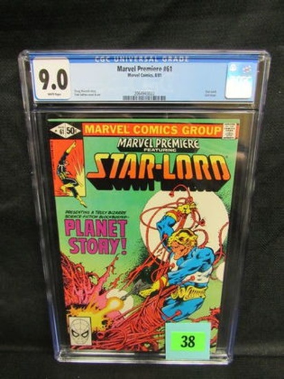 Marvel Premiere #61 (1981) Bronze Age Early Star-lord Cgc 9.0