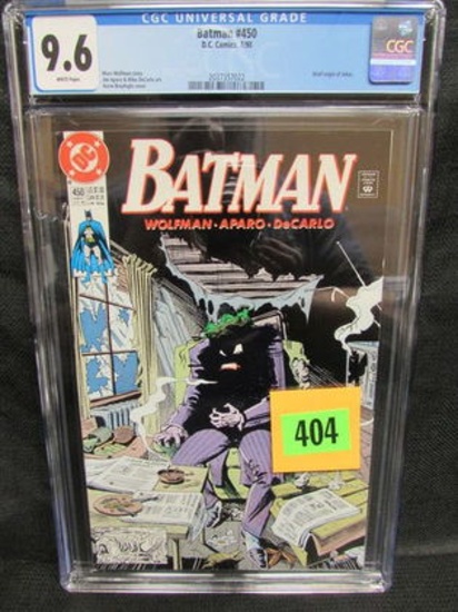 Batman #450 (1990) Classic Breyfogle Joker Cover Cgc 9.6