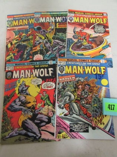 Creatures On The Loose #32, 33, 35, 36, 37 Early Marvel Man-wolf