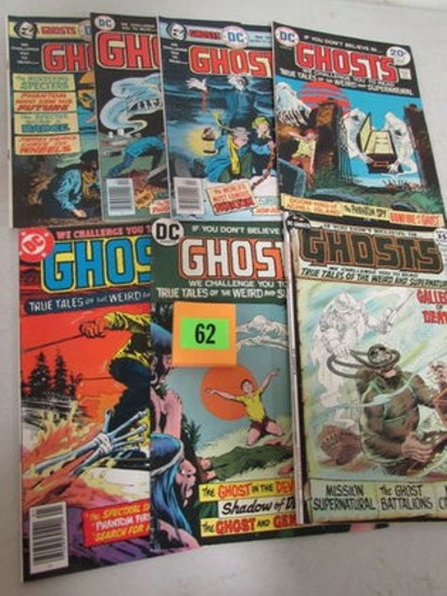 Lot (7) Bronze Age Dc Ghosts Comics