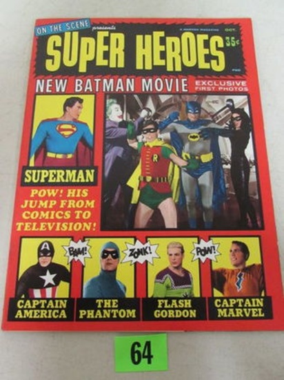 1966 On The Scene Super Heroes #1 (warren Pub.) Batman/ Joker Photo Cover Sharp