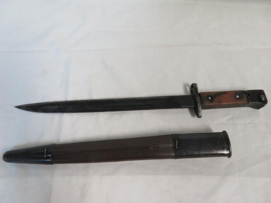 Dated 1943 R.F.I. MkII British WWII Bayonet With Scabbard