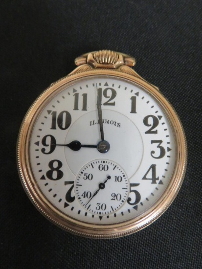 Rare 1943 Illinois 161A Bunn Special Type IIP Elinvar Pocket Watch