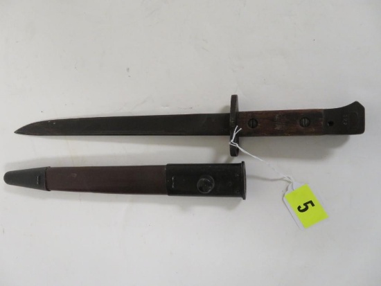 British WWII MKII R.F.I. 1944 Dated Bayonet & Scabbard