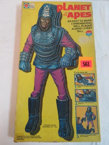 Vintage 1975 Planet of the Apes Milton Bradley 3-D Wall Plaque Kit