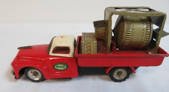 Vintage Tin Friction Made in Japan Cement Mixer