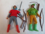 Rare Vintage 1974 Mego Merry Men Robin Hood & Will Scarlet Figures