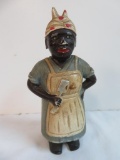 Antique Cast Spelter Black Americana Mammy Bank