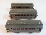 Lionel Pre-War O Ga. Tin Passenger Cars 605, 605, 606