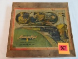 Early American Flyer Pre-War O Ga. Train Set w/ Cast Iron Key Wind Locomotive