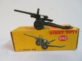 Vintage 1950's/60's Dinky Toys #692 5.5 Medium Gun Cannon MIB