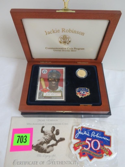 U.S. Mint Jackie Robinson Commemorative $5 Gold Coin Set