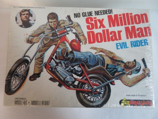 1975 Fundimensions Six Million Dollar Man "Evil Rider" Model Kit, MIB Sealed