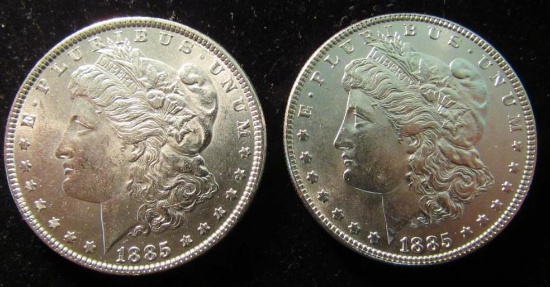 (2) 1885 Morgan Silver Dollars