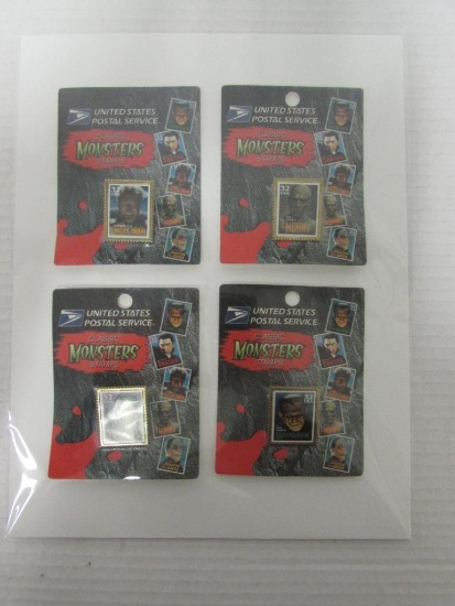 Universal Monsters (4) Collectible Pins