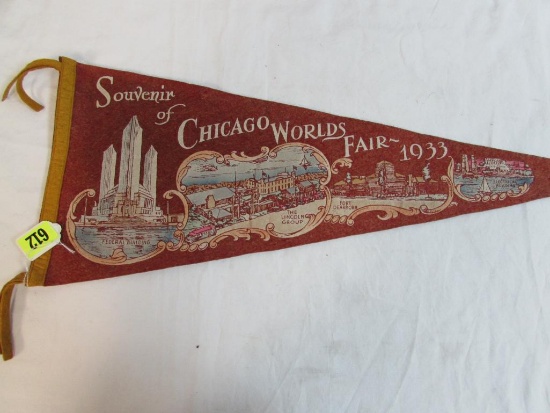 Original 1933 Chicago World's Fair Pennant