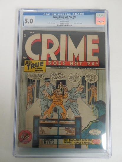 Crime Does Not Pay #47 (1946) Golden Age Electric Chair Cover CGC 5.0