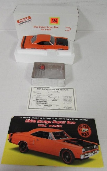 Danbury Mint 1/24 Scale 1969 Dodge Super Bee Six Pack Die Cast Car MIB