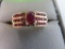 Beautiful 10K Gold and Garnet Ladies Cocktail Ring, Total Wt. 3.9g