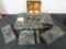 Antique 6pc. Marble Desk Set with Double Inkwell
