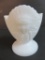 Antique Kemple Milk Glass Indian Chief Match Holder