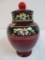 Beautiful Fenton Hand Painted Ruby 6