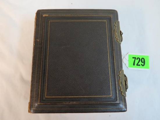 Antique 1860's Photo Album with 50 CDV (Carte De Vista) Photos