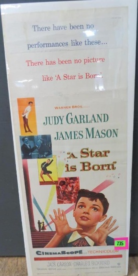 Original 1954 "A Star Is Born" Judy Garland Insert Movie Poster