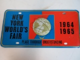 1964-1965 New York World's Fair License Plate