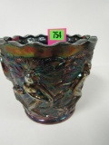Outstanding Signed Fenton Amethyst Carnival Glass Mermaid Vase