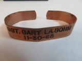 1970 Special Forces Sgt. Gary La Bohn POW-MIA Copper Bracelet