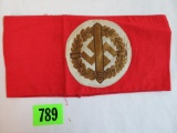 Authentic WWII Nazi German SA Sports Arm Band w/ RZM Inner label
