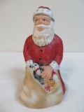 Artist Signed Fenton Hand Painted Santa Claus with Toy Bag