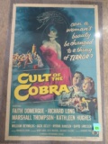 Original 1955 The Cult of The Cobra 1 Sheet Movie Poster