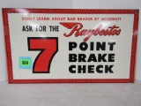 Authentic Raybestos Brakes Metal Advertising Sign