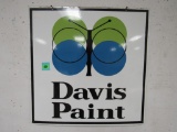 Vintage Davis Paint Double Sided Porcelain Sign