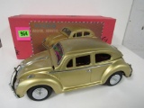 Vintage Japan Tin Volkswagon Beetle Musical Decanter w/ Box