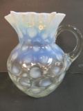 Vintage Fenton French Opalescent Coin Spot Pitcher