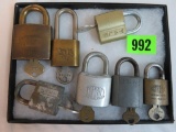 Group of (7) Vintage Padlocks with Keys, Inc. USN, Corbin, Yale and More