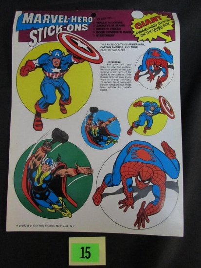 Marvel-Hero (1978) Sticker Sheet