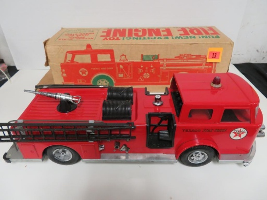 Vintage 1960's Texaco 25" Pressed Steel Fire Truck by Buddy L/ Wenmac